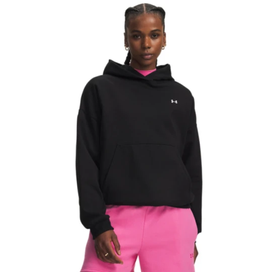 Zdjęcie produktu Damska bluza dresowa nierozpinana z kapturem Under Armour Icon Fleece Hoodie - czarna