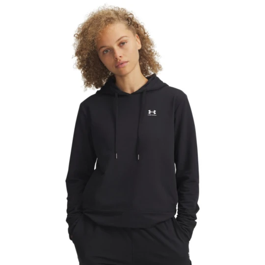 Zdjęcie produktu Damska bluza dresowa nierozpinana z kapturem Under Armour Sport Terry Hoodie - czarna