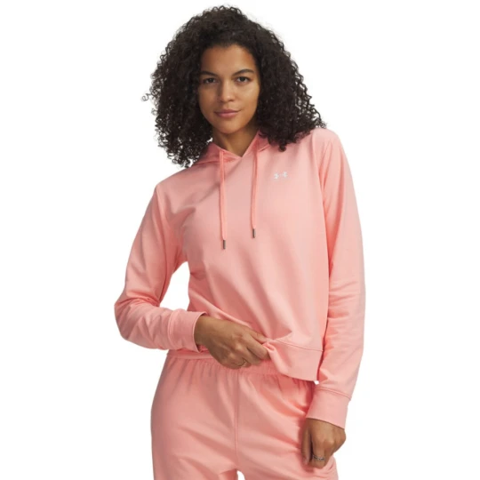 Zdjęcie produktu Damska bluza dresowa nierozpinana z kapturem Under Armour Sport Terry Hoodie - różowa