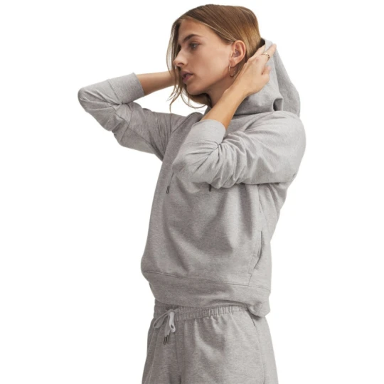 Zdjęcie produktu Damska bluza dresowa nierozpinana z kapturem Under Armour Sport Terry Hoodie - szara
