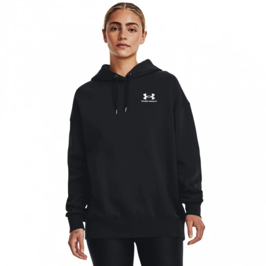 Zdjęcie produktu Damska bluza dresowa nierozpinana z kapturem Under Armour UA Icon Fleece OS Hoodie - czarna