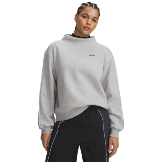 Zdjęcie produktu Damska bluza dresowa nierozpinana z półgolfem Under Armour UA Icon Sama Fleece Mock - szara
