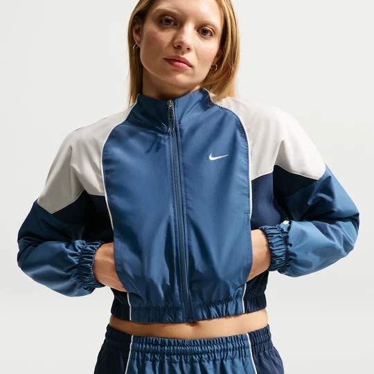 Zdjęcie produktu Damska bluza dresowa o skróconym kroju Nike - Niebieski