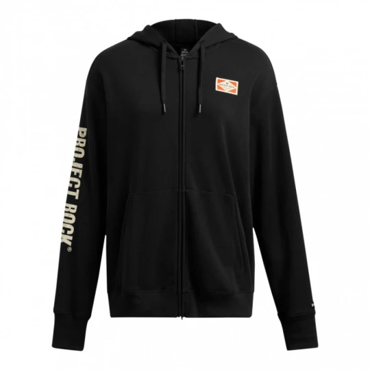 Zdjęcie produktu Damska bluza dresowa rozpinana z kapturem Under Armour Project Rock W Hwt Fz Hard At Wrk - czarna
