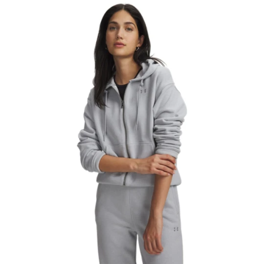 Zdjęcie produktu Damska bluza dresowa rozpinana z kapturem Under Armour UA Icon HWT Terry FZ - szara
