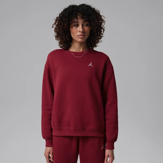 Zdjęcie produktu Damska bluza dresowa z półokrągłym dekoltem Jordan Brooklyn Fleece - Czerwony