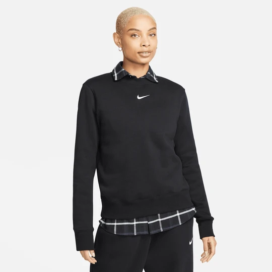 Zdjęcie produktu Damska bluza dresowa z półokrągłym dekoltem Nike Phoenix Fleece - Czerń