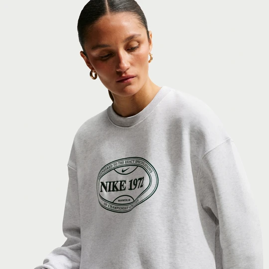Zdjęcie produktu Damska bluza dresowa z półokrągłym dekoltem o kroju oversize Nike Phoenix Fleece - Brązowy