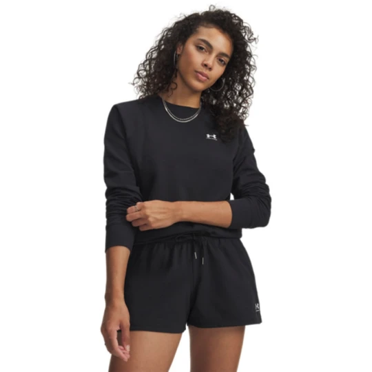 Zdjęcie produktu Damska bluza nierozpinana bez kaptura Under Armour Sport Terry Crew - czarna