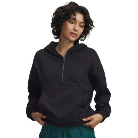 Zdjęcie produktu Damska bluza nierozpinana z kapturem Under Armour UA Icon Fleece HZ Hoodie - czarna