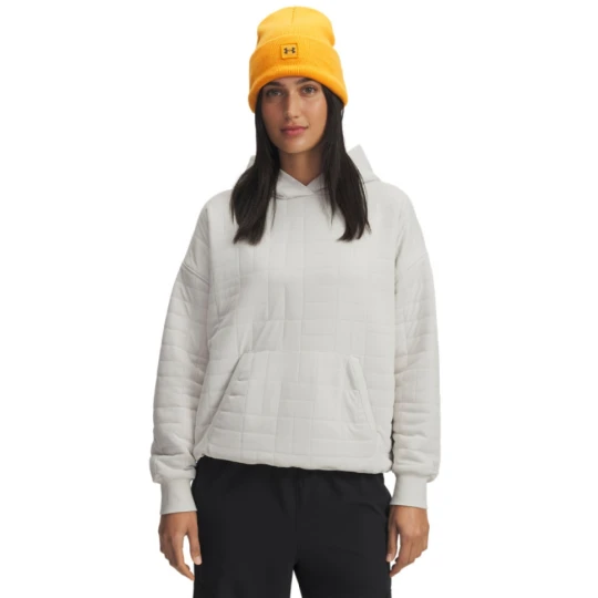 Zdjęcie produktu Damska bluza nierozpinana z kapturem Under Armour UA Unstoppable Fleece Textured - biała