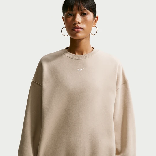 Zdjęcie produktu Damska bluza o kroju oversize Nike Studio Fleece Medium Weight - Brązowy