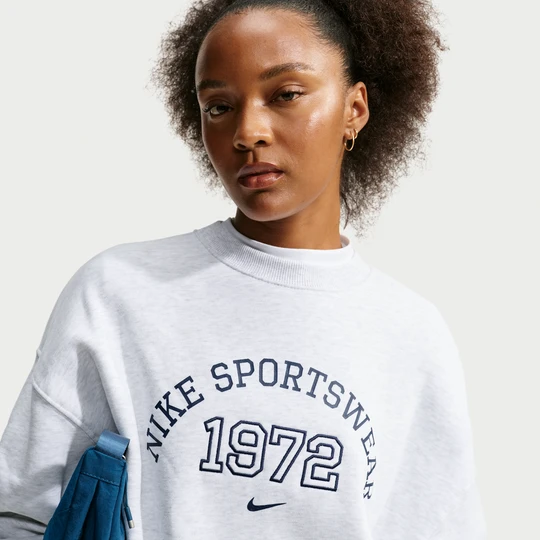 Zdjęcie produktu Damska bluza o kroju oversize Nike Studio Fleece Medium Weight - Brązowy
