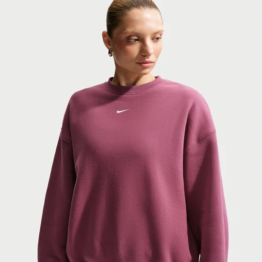 Zdjęcie produktu Damska bluza o kroju oversize Nike Studio Fleece Medium Weight - Czerwony