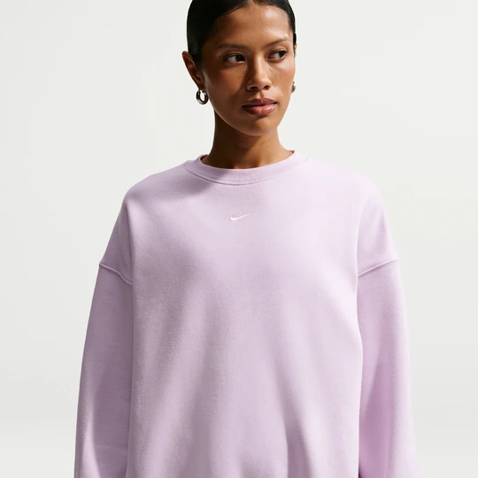 Zdjęcie produktu Damska oversizowa bluza z półokrągłym dekoltem Nike Studio Fleece Medium Weight - Fiolet