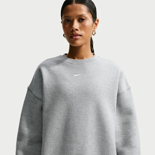 Zdjęcie produktu Damska bluza o kroju oversize Nike Studio Fleece Medium Weight - Szary