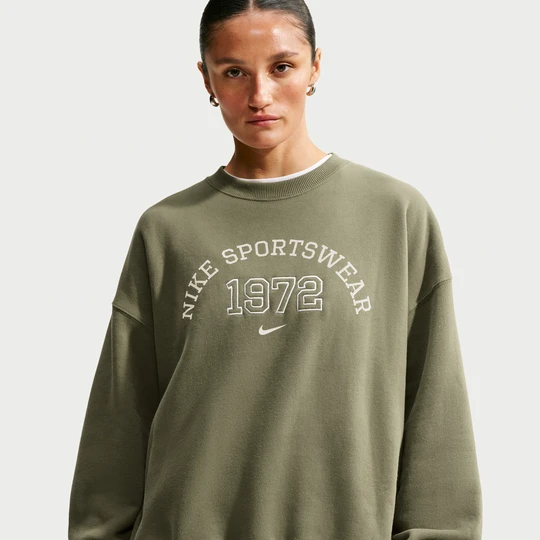 Zdjęcie produktu Damska bluza o kroju oversize Nike Studio Fleece Medium Weight - Zieleń