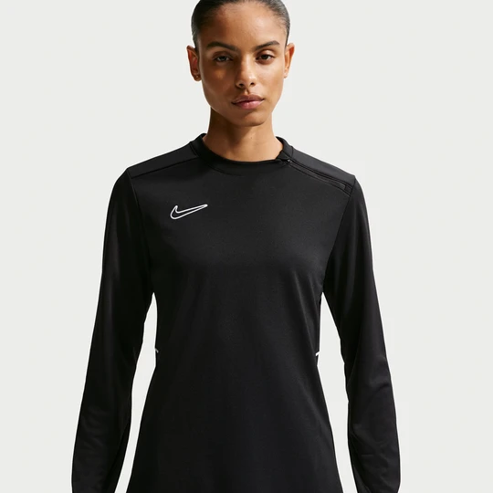 Zdjęcie produktu Damska bluza piłkarska z długim rękawem i półokrągłym dekoltem Dri-FIT Nike Academy - Czerń