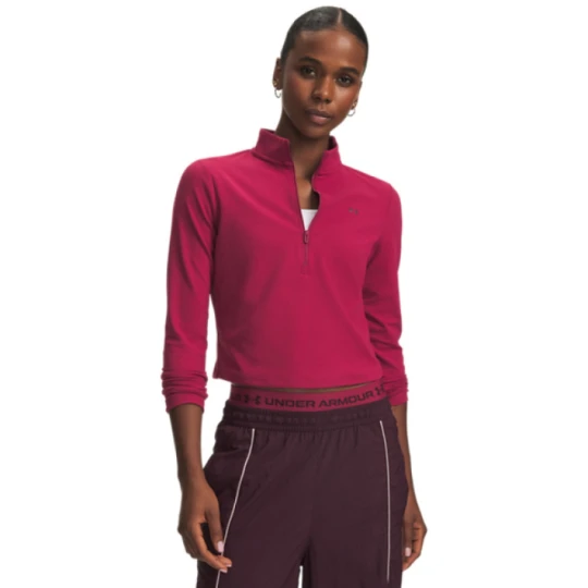 Zdjęcie produktu Damska bluza treningowa bez kaptura Under Armour Motion 1 / 2 Zip - burgundowa