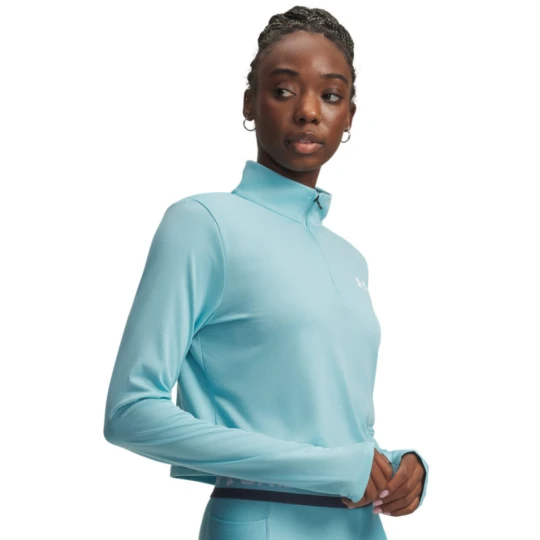 Zdjęcie produktu Damska bluza treningowa bez kaptura Under Armour Tech Branded 1 / 2 Zip - niebieska