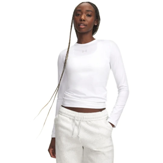 Zdjęcie produktu Damska bluza treningowa bez kaptura Under Armour UA ColdGear Crew - biała