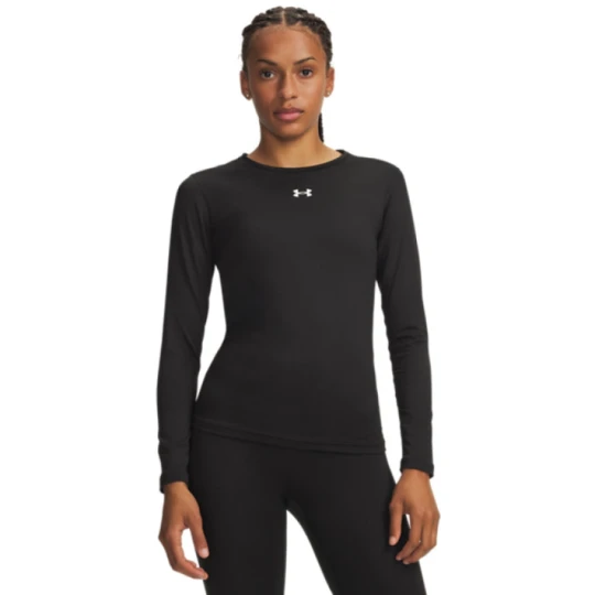 Zdjęcie produktu Damska bluza treningowa bez kaptura Under Armour UA ColdGear Crew - czarna