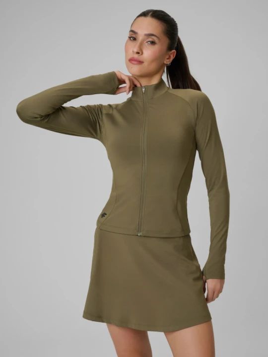 Zdjęcie produktu Damska bluza treningowa slim 4F 4FWSS26TFSWF645 - khaki