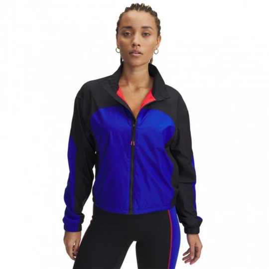 Zdjęcie produktu Damska bluza treningowa Under Armour Project Rock Woven Top - niebieska
