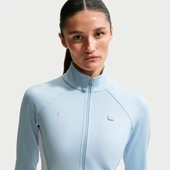 Zdjęcie produktu Damska bluza z długim rękawem i zamkiem na całej długości Nike - Niebieski