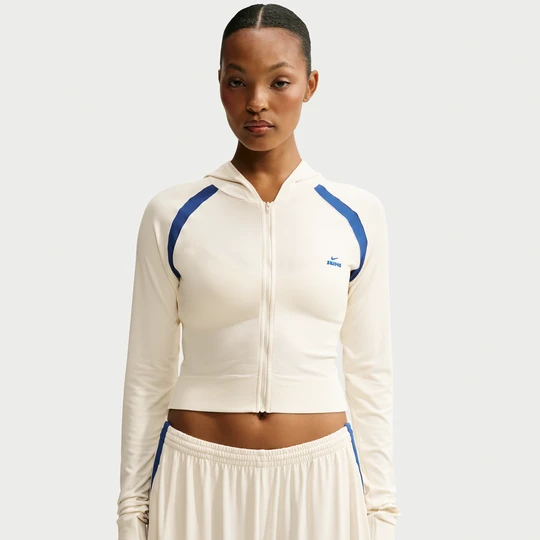 Zdjęcie produktu Damska bluza z kapturem i suwakiem na całej długości NikeSKIMS Stretch Knit - Biel