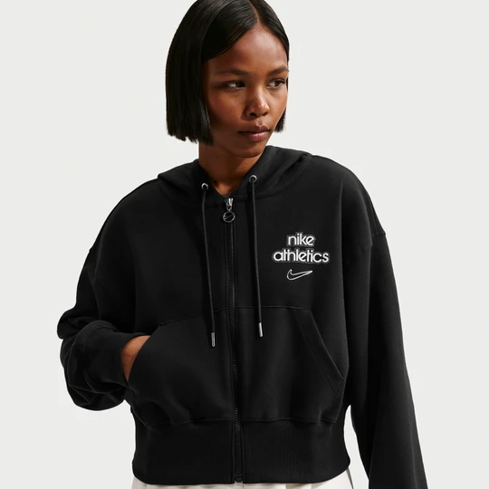 Zdjęcie produktu Damska bluza z kapturem i zamkiem na całej długości Nike Phoenix Fleece - Czerń