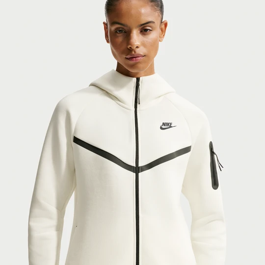 Zdjęcie produktu Damska bluza z kapturem i zamkiem na całej długości Nike Tech Fleece Windrunner - Biel