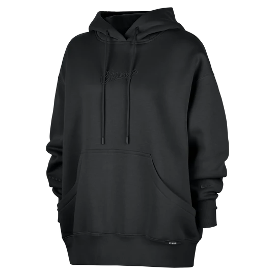 Zdjęcie produktu Damska bluza z kapturem Nike NBA Phoenix Fleece Premium Chicago Bulls City Edition - Czerń