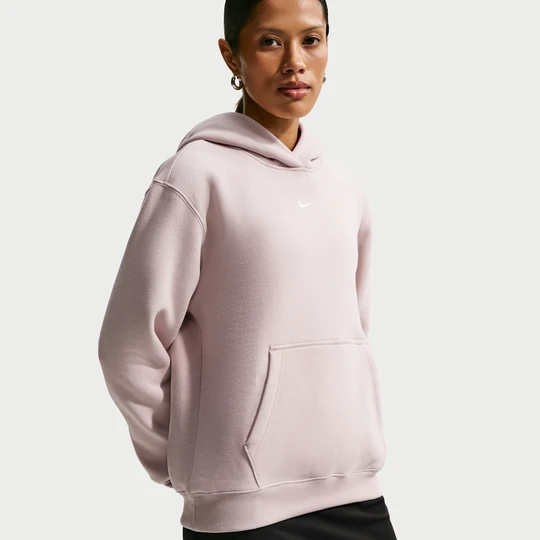 Zdjęcie produktu Damska bluza z kapturem Nike Studio Fleece Medium Weight - Brązowy