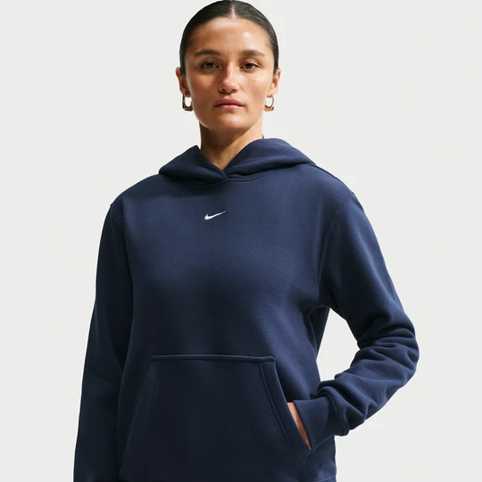 Zdjęcie produktu Damska bluza z kapturem Nike Studio Fleece Medium Weight - Niebieski
