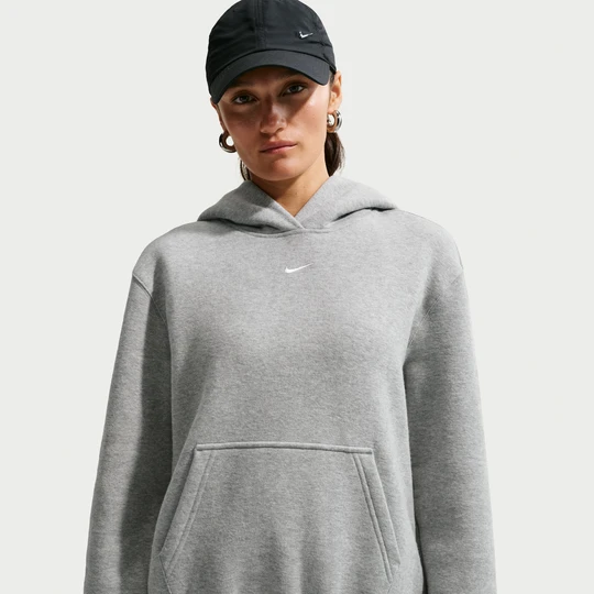 Zdjęcie produktu Damska bluza z kapturem Nike Studio Fleece Medium Weight - Szary
