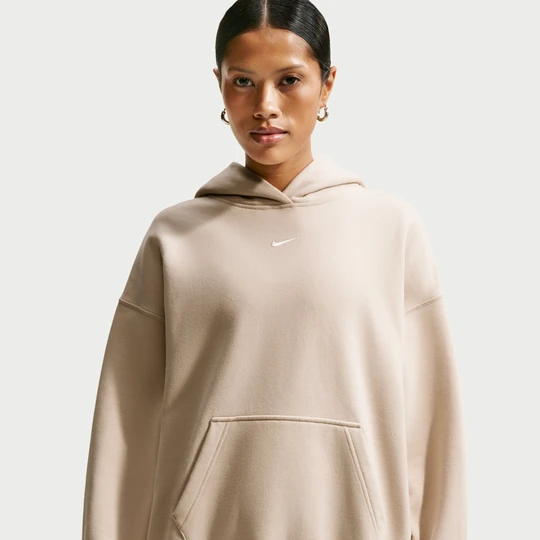 Zdjęcie produktu Damska bluza z kapturem o kroju oversize Nike Studio Fleece Medium Weight - Brązowy