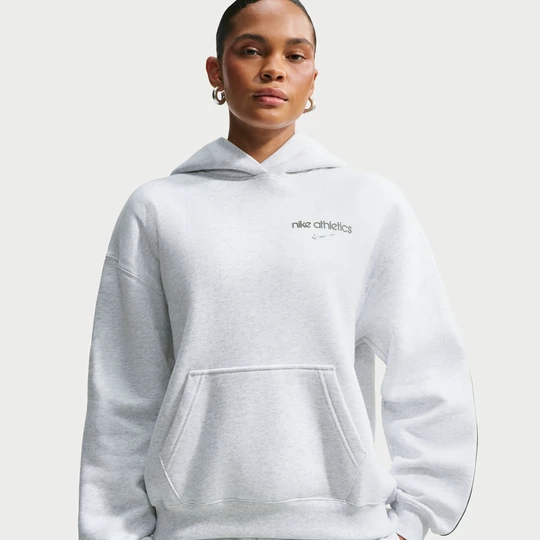 Zdjęcie produktu Damska bluza z kapturem o kroju oversize Nike Studio Fleece Medium Weight - Brązowy