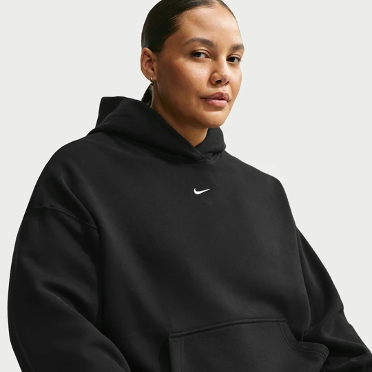 Zdjęcie produktu Damska bluza z kapturem o kroju oversize Nike Studio Fleece Medium Weight - Czerń