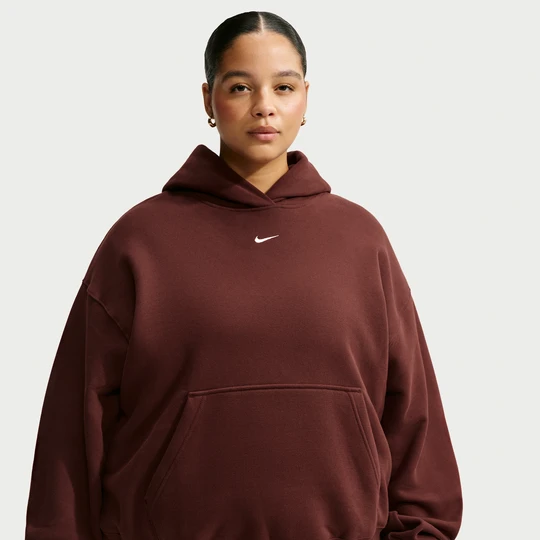 Zdjęcie produktu Damska bluza z kapturem o kroju oversize Nike Studio Fleece Medium Weight (duże rozmiary) - Fiolet