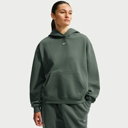 Zdjęcie produktu Damska bluza z kapturem o kroju oversize Nike Studio Fleece Medium Weight - Zieleń