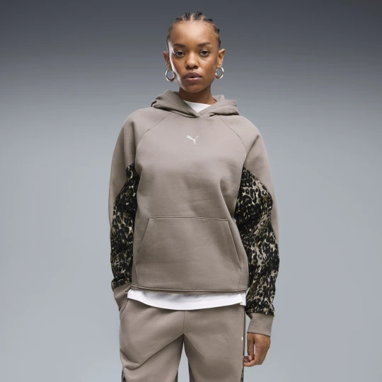 Zdjęcie produktu Damska bluza z kapturem PUMA Sport Animal, Odzież, Beżowy