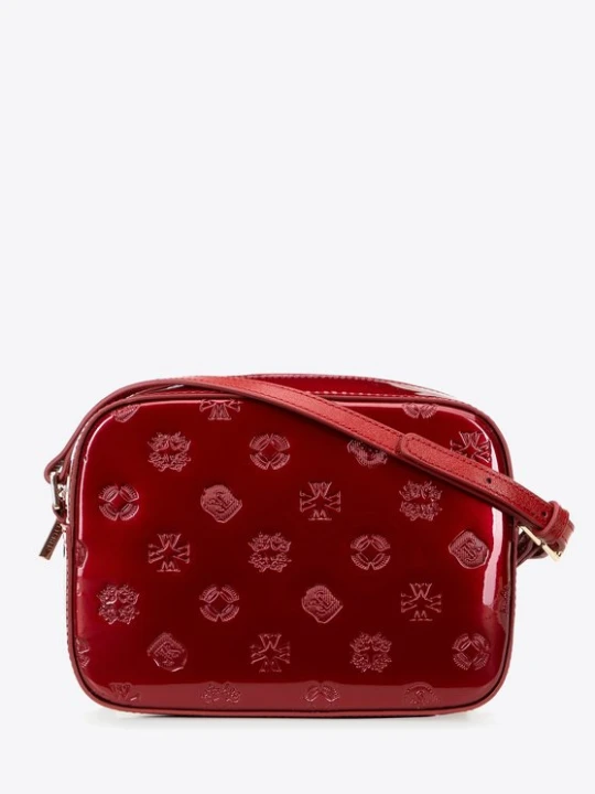 Zdjęcie produktu Damska crossbody ze skóry lakierowanej czerwona Wittchen