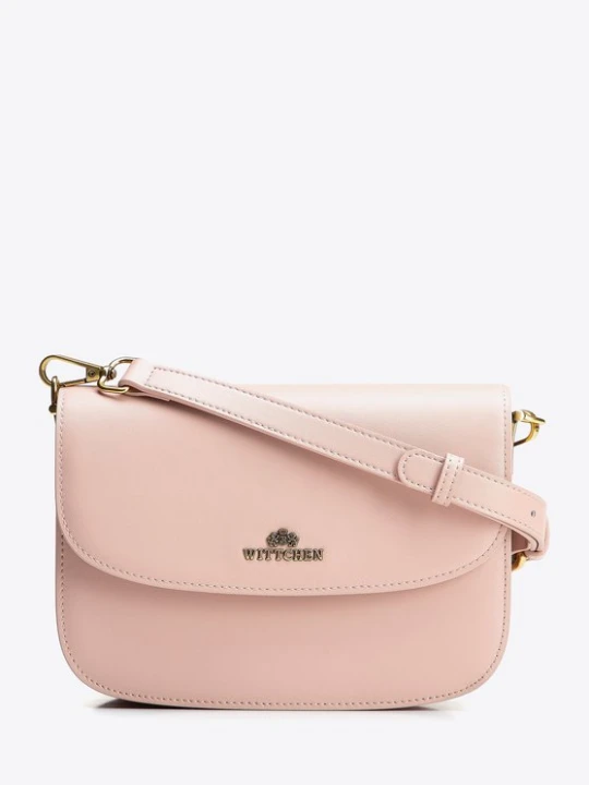 Zdjęcie produktu Damska crossbody ze skóry naturalnej różowa Wittchen