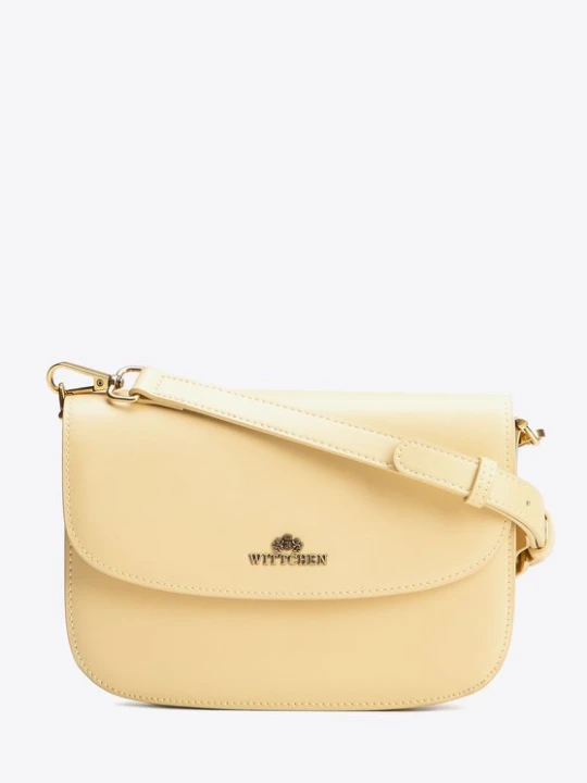 Zdjęcie produktu Damska crossbody ze skóry naturalnej żółta Wittchen