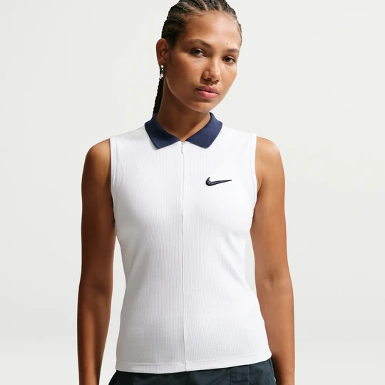 Zdjęcie produktu Damska dopasowana koszulka bez rękawów Nike - Biel