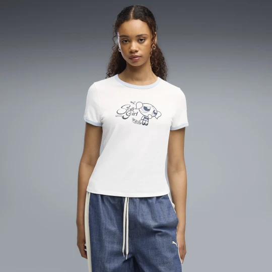 Zdjęcie produktu Damska dopasowana koszulka PUMA x POWERPUFF GIRLS, Odzież, Biały
