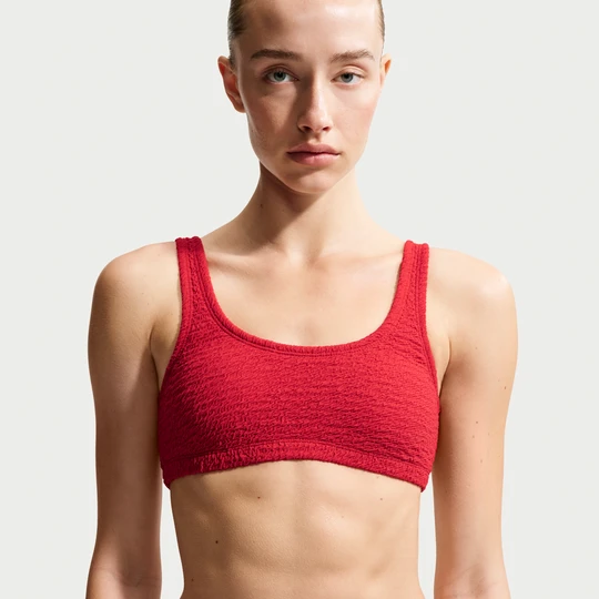 Zdjęcie produktu Damska góra od bikini Nike Swim Shoreline Texture Bralette - Czerwony