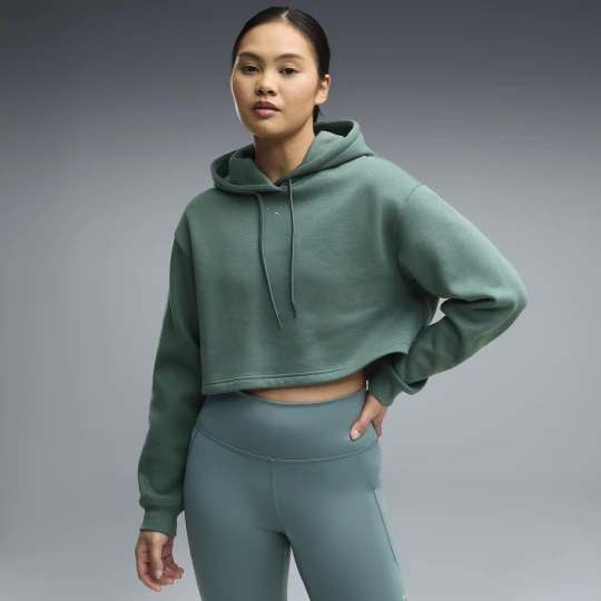 Zdjęcie produktu Damska gruba bluza z kapturem PUMA x HYROX, Odzież, Zielony