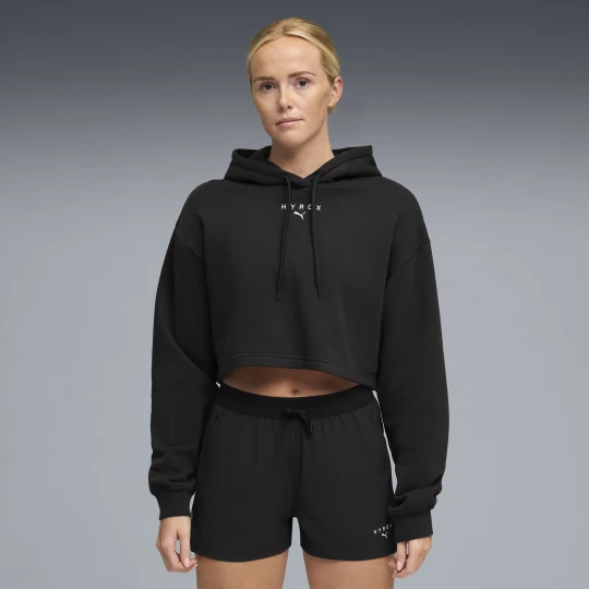 Zdjęcie produktu Damska gruba bluza z kapturem PUMA x HYROX, Odzież, Czarny